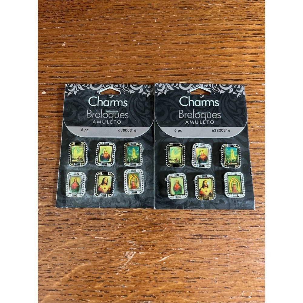 Rosary Connector Charms Jesus Madonna Virgin Mary Amulet 12pc New Religious Lot